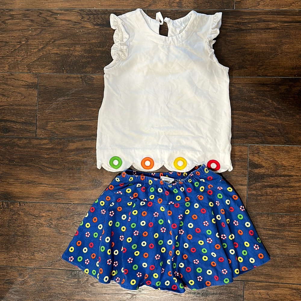 Florence Eiseman two piece set. Top and skirt. Size 4.